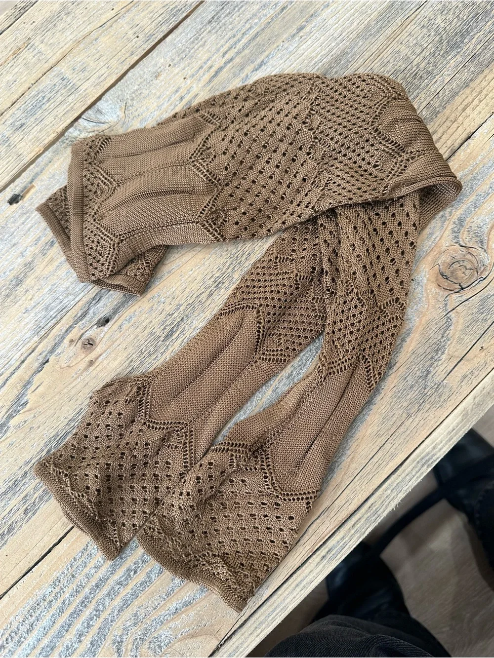 RL PURPLE LABEL fingerless knit gloves